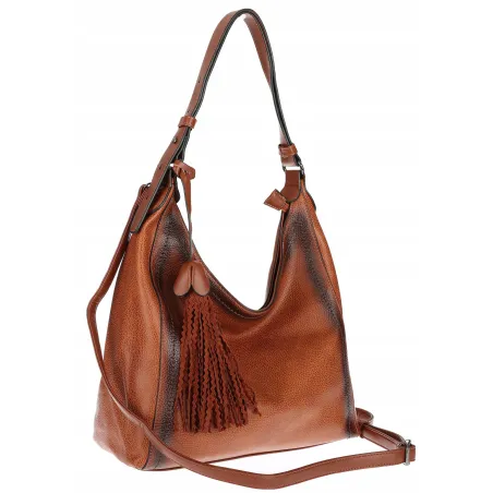 Torebka Damska Listonoszka Worek Shopper Duża Torba na Ramię MC360 Brązowa