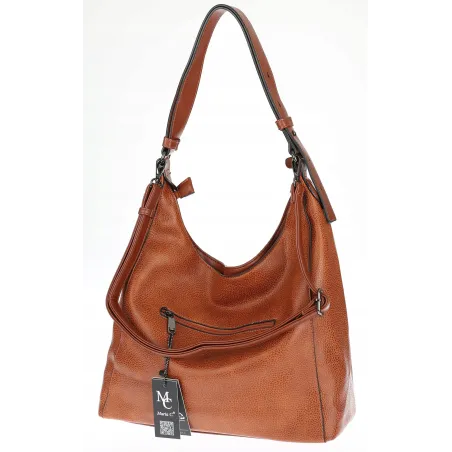 Torebka Damska Listonoszka Worek Shopper Duża Torba na Ramię MC360 Brązowa