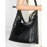 Torebka Damska Listonoszka Worek Shopper Duża Torba na Ramię MC360 Czarna