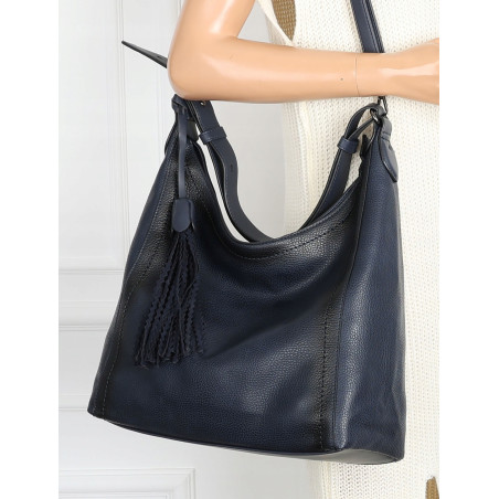 Torebka Damska Listonoszka Worek Shopper Duża na Ramię MC360 Granatowa