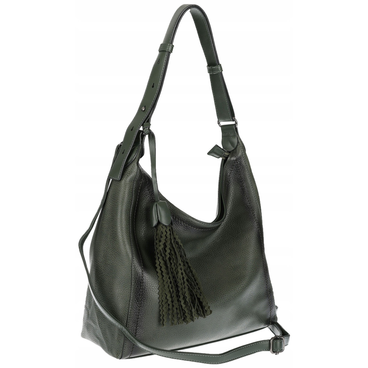 Torebka Damska Listonoszka Worek Shopper Duża torba na Ramię MC360 Zielona