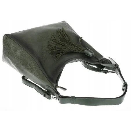 Torebka Damska Listonoszka Worek Shopper Duża torba na Ramię MC360 Zielona