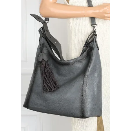 Torebka Damska Listonoszka Worek Shopper Duża torba na Ramię MC360 Szara