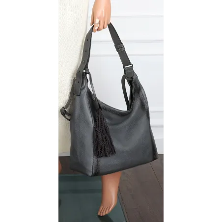 Torebka Damska Listonoszka Worek Shopper Duża torba na Ramię MC360 Szara