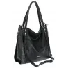 Torebka Damska Listonoszka Worek Shopper Duża na Ramię SR25305S Czarna