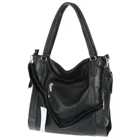 Torebka Damska Listonoszka Worek Shopper Duża na Ramię SR25305S Czarna