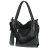 Torebka Damska Listonoszka Worek Shopper Duża na Ramię SR25305S Czarna