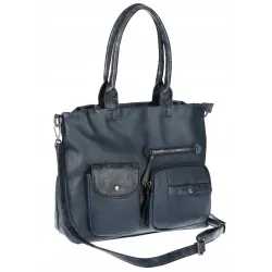 Torebka Damska Shopper duża pojemna A4 Listonoszka na Ramię MC375 Granatowa