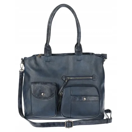 Torebka Damska Shopper duża pojemna A4 Listonoszka na Ramię MC375 Granatowa