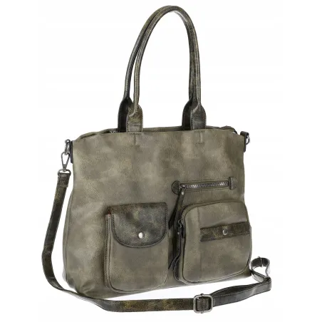 Torebka Damska Shopper duża pojemna A4 Listonoszka na Ramię MC375 Zielona