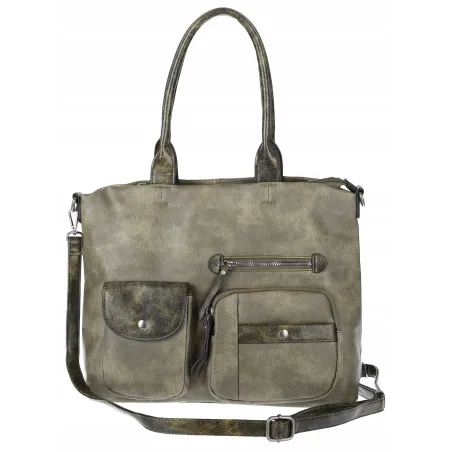 Torebka Damska Shopper duża pojemna A4 Listonoszka na Ramię MC375 Zielona