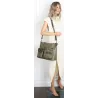 Torebka Damska Shopper duża pojemna A4 Listonoszka na Ramię MC375 Zielona