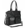Torebka Damska Shopper duża pojemna A4 Listonoszka na Ramię MC375 Czarna