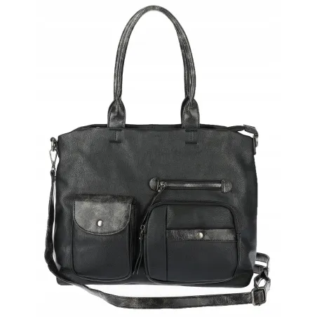 Torebka Damska Shopper duża pojemna A4 Listonoszka na Ramię MC375 Czarna