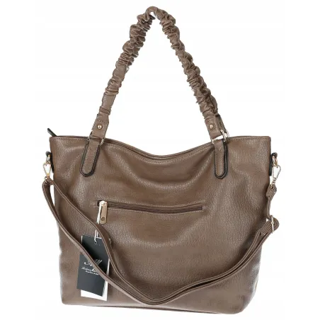 Torebka damska shopper A4 elegancka torba duża do pracy HJ1252 Beżowa