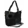 Torebka damska shopper A4 elegancka torba duża do pracy HJ1252 Czarna