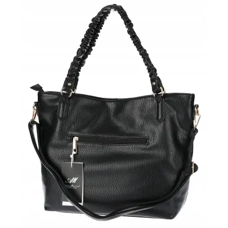 Torebka damska shopper A4 elegancka torba duża do pracy HJ1252 Czarna