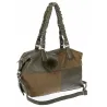 Torebka damska shopper A4 elegancka torba duża do pracy HJ1255 Zielona