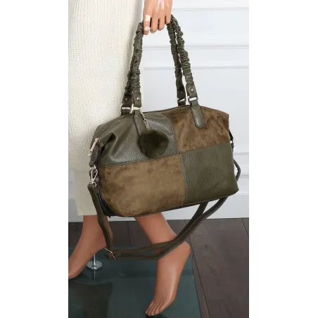 Torebka damska shopper A4 elegancka torba duża do pracy HJ1255 Zielona