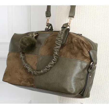 Torebka damska shopper A4 elegancka torba duża do pracy HJ1255 Zielona