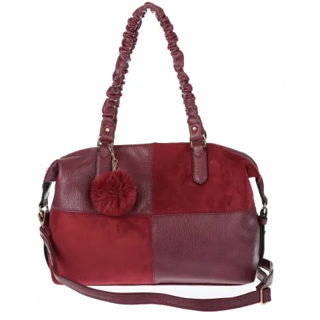 Torebka damska shopper A4 elegancka torba duża do pracy HJ1255 Bordowa