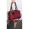 Torebka damska shopper A4 elegancka torba duża do pracy HJ1255 Bordowa