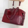 Torebka damska shopper A4 elegancka torba duża do pracy HJ1255 Bordowa
