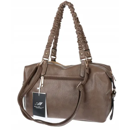 Torebka damska shopper A4 elegancka torba duża do pracy HJ1255 Beżowa