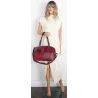 Torebka damska shopper A4 elegancka torba duża do pracy HJ1255 Bordowa