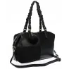 Torebka damska shopper A4 elegancka torba duża do pracy HJ1255 Czarna