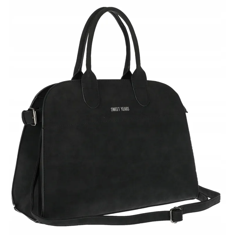 Torebka damska duża listonoszka pojemna modna torba kuferek BSY76865 Czarna