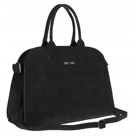 Torebka damska duża listonoszka pojemna modna torba kuferek BSY76865 Czarna