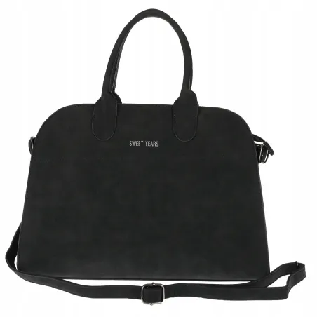 Torebka damska duża listonoszka pojemna modna torba kuferek BSY76865 Czarna