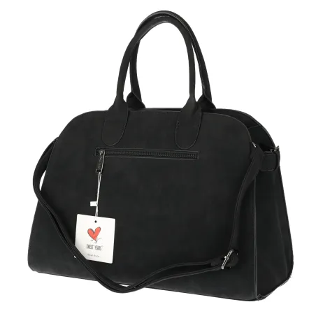 Torebka damska duża listonoszka pojemna modna torba kuferek BSY76865 Czarna