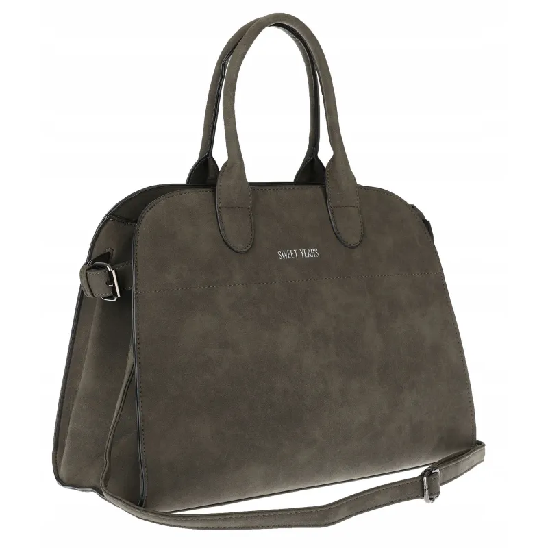 Torebka damska duża shopper pojemna modna torba kuferek BSY76865 Zielona