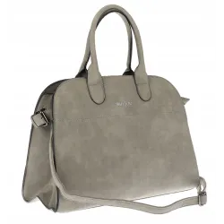 Torebka damska duża listonoszka pojemna modna torba kuferek BSY76865 Szara