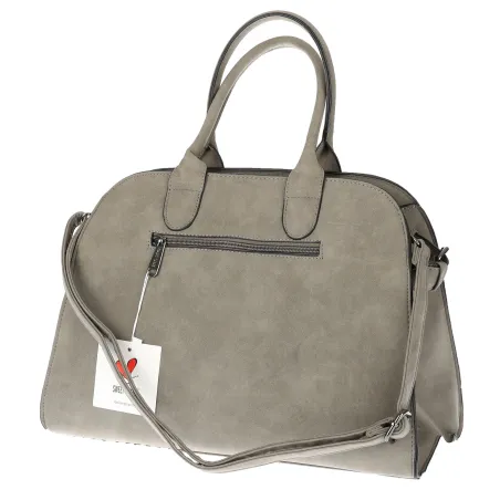 Torebka damska duża listonoszka pojemna modna torba kuferek BSY76865 Szara