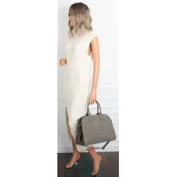 Torebka damska duża listonoszka pojemna modna torba kuferek BSY76865 Szara