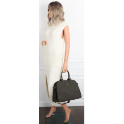 Torebka damska duża shopper pojemna modna torba kuferek BSY76865 Zielona