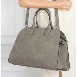 Torebka damska duża listonoszka pojemna modna torba kuferek BSY76865 Szara