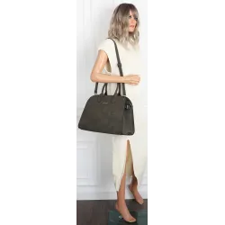 Torebka damska duża shopper pojemna modna torba kuferek BSY76865 Zielona