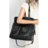 Torebka Damska Shopper duża pojemna Listonoszka na Ramię MC373 Czarna