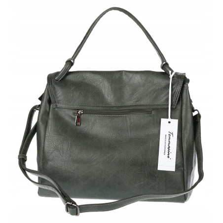 Torebka Damska listonoszka shopper duża pojemna klasyczna 3217 Zielona