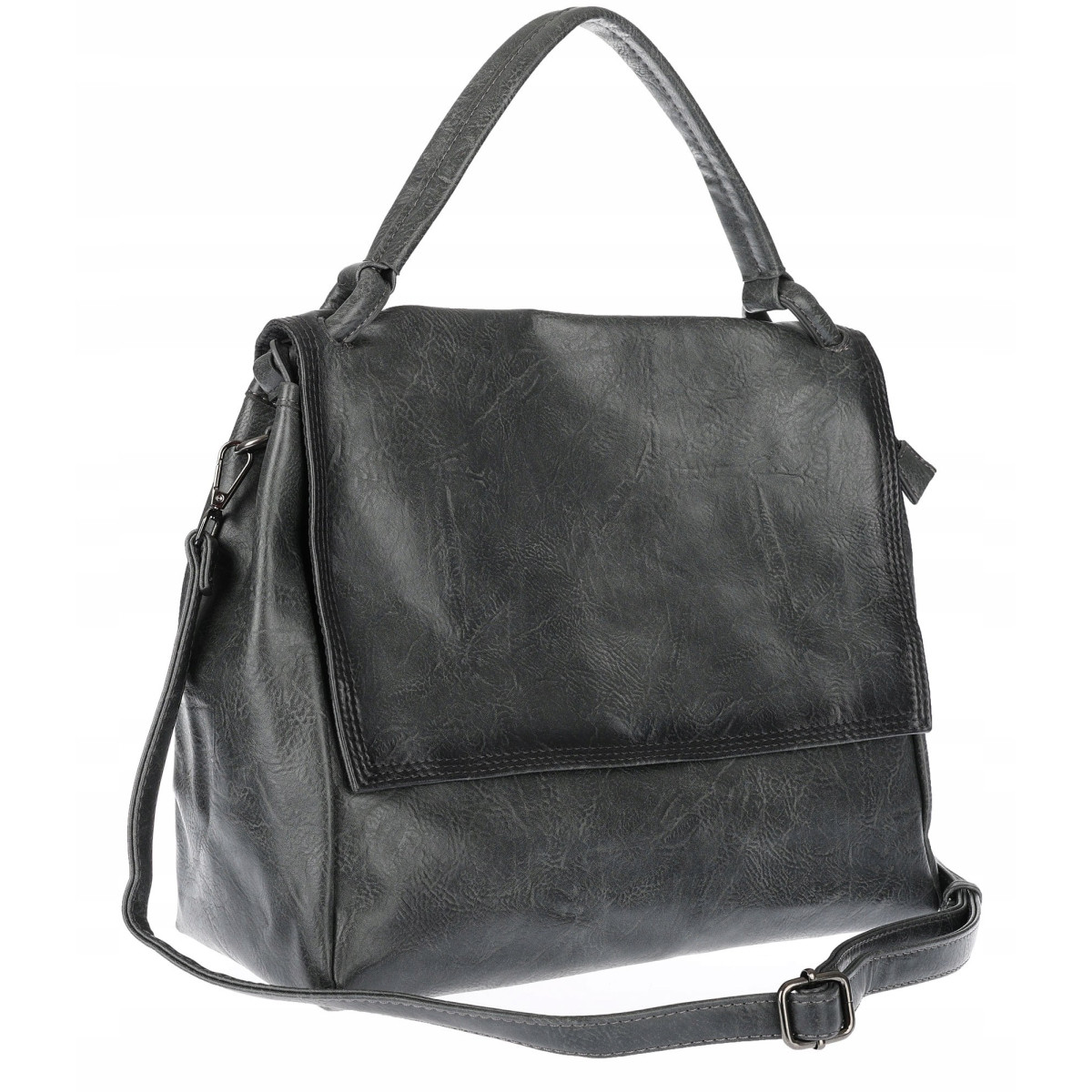 Torebka Damska listonoszka shopper duża pojemna klasyczna modna 3217 Szara
