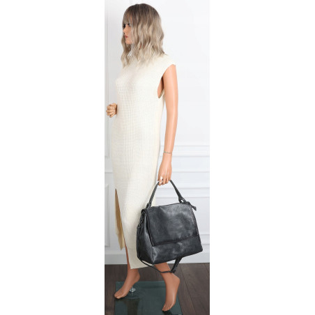 Torebka Damska listonoszka shopper duża pojemna klasyczna modna 3217 Szara