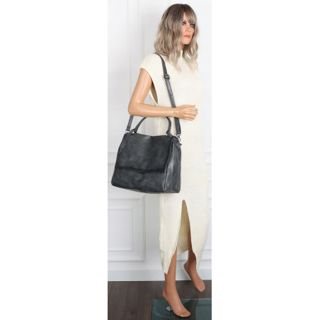 Torebka Damska listonoszka shopper duża pojemna klasyczna modna 3217 Szara