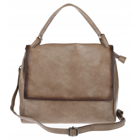 Torebka Damska listonoszka shopper duża pojemna klasyczna modna 3217 Beżowa