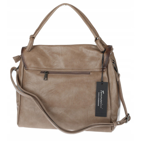 Torebka Damska listonoszka shopper duża pojemna klasyczna modna 3217 Beżowa