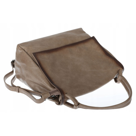 Torebka Damska listonoszka shopper duża pojemna klasyczna modna 3217 Beżowa
