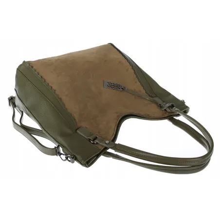 Torebka damska shopper A4 elegancka torba duża do pracy CC6631 Zielona